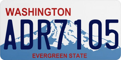 WA license plate ADR7105