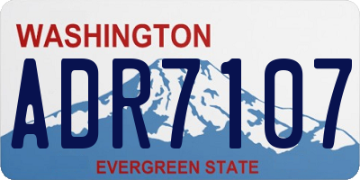 WA license plate ADR7107
