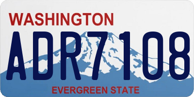 WA license plate ADR7108