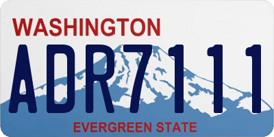 WA license plate ADR7111