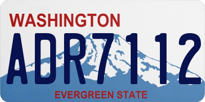 WA license plate ADR7112