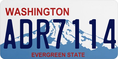 WA license plate ADR7114