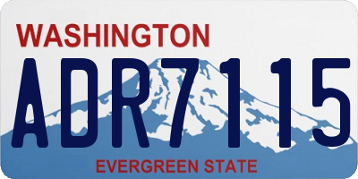 WA license plate ADR7115