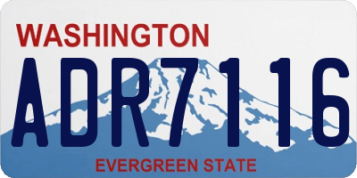 WA license plate ADR7116