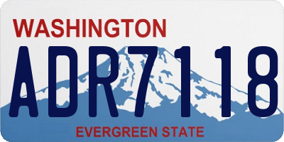 WA license plate ADR7118