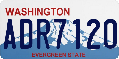 WA license plate ADR7120