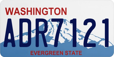 WA license plate ADR7121