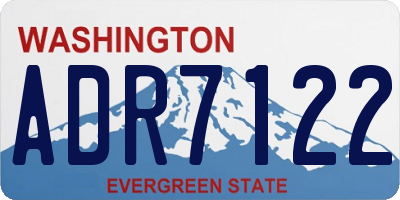 WA license plate ADR7122