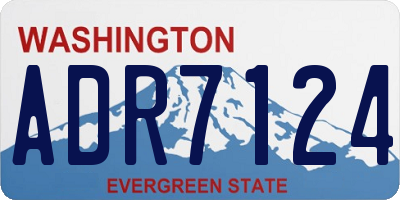WA license plate ADR7124