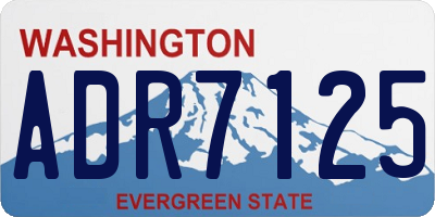 WA license plate ADR7125