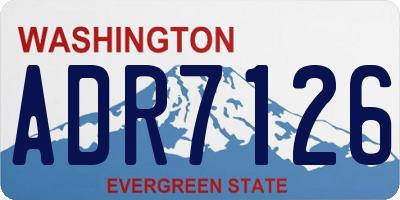 WA license plate ADR7126