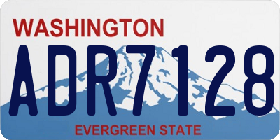 WA license plate ADR7128
