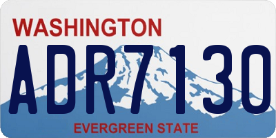 WA license plate ADR7130