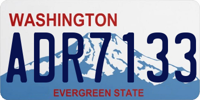 WA license plate ADR7133