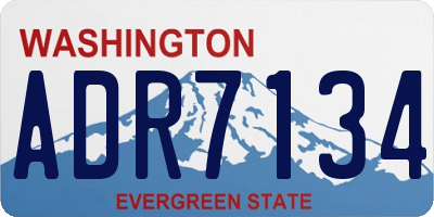 WA license plate ADR7134