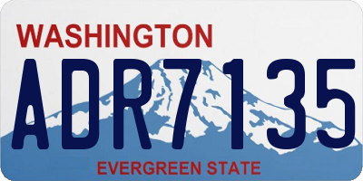 WA license plate ADR7135