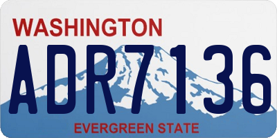 WA license plate ADR7136