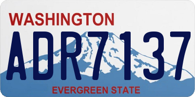 WA license plate ADR7137