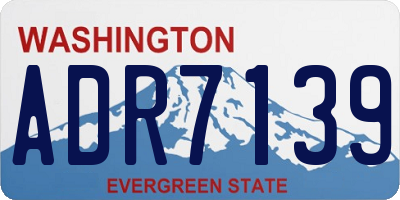 WA license plate ADR7139