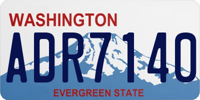 WA license plate ADR7140