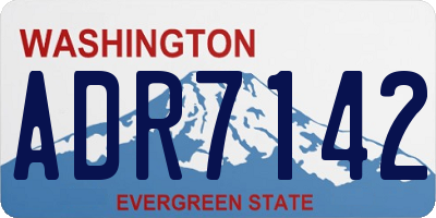 WA license plate ADR7142