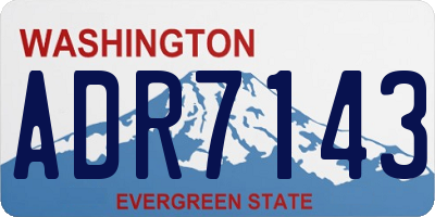 WA license plate ADR7143