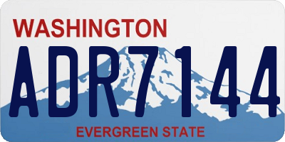 WA license plate ADR7144