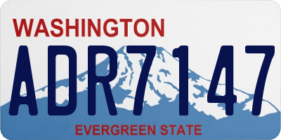 WA license plate ADR7147
