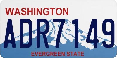 WA license plate ADR7149