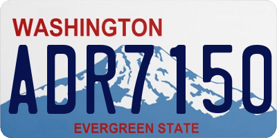 WA license plate ADR7150