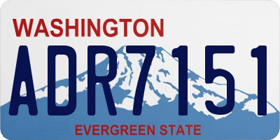 WA license plate ADR7151
