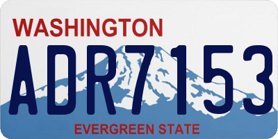 WA license plate ADR7153
