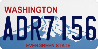 WA license plate ADR7156