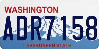 WA license plate ADR7158