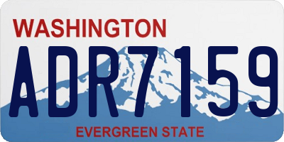 WA license plate ADR7159