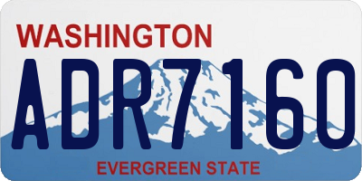 WA license plate ADR7160