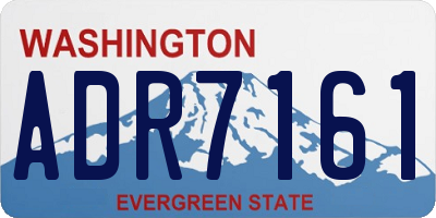 WA license plate ADR7161