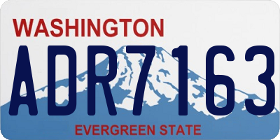 WA license plate ADR7163