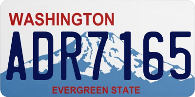 WA license plate ADR7165