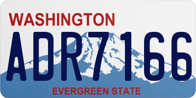 WA license plate ADR7166