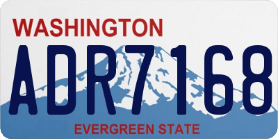 WA license plate ADR7168