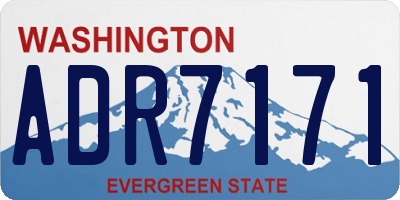 WA license plate ADR7171