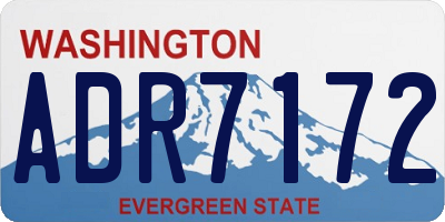 WA license plate ADR7172