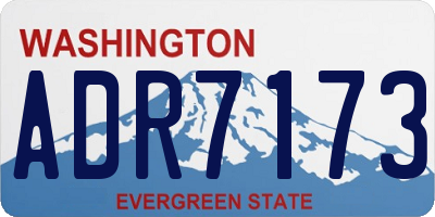 WA license plate ADR7173