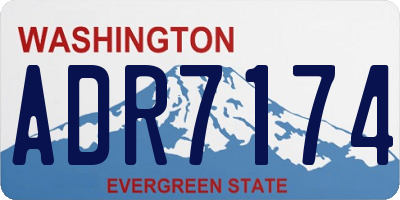 WA license plate ADR7174