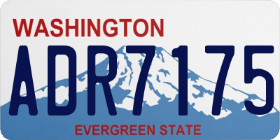 WA license plate ADR7175