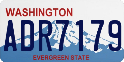 WA license plate ADR7179