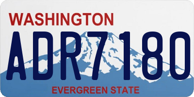 WA license plate ADR7180