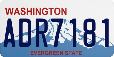 WA license plate ADR7181