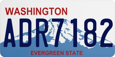 WA license plate ADR7182